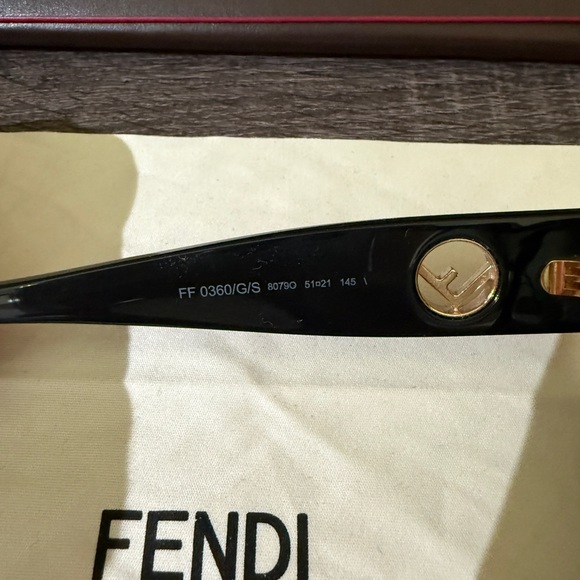 Fendi Cat Eye Sunglasses with Gold Details